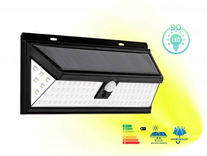 LED solarni nastenne svetlo 90 led f1