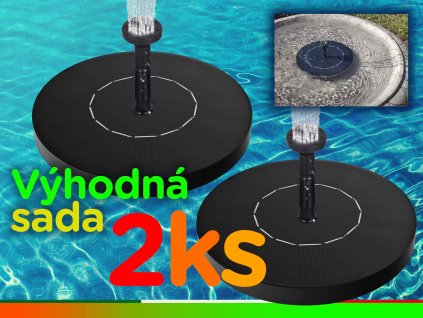 solarni plovouci vodni fontanka sada 2ks f1