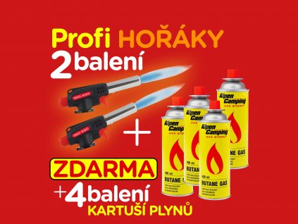 profi 2 plynove horaky 4 baleni kartuse sada ZDARMA red f3