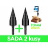 Sada 2 kusů štípacích trnů - kužely na dřevo s uchycením SDS+