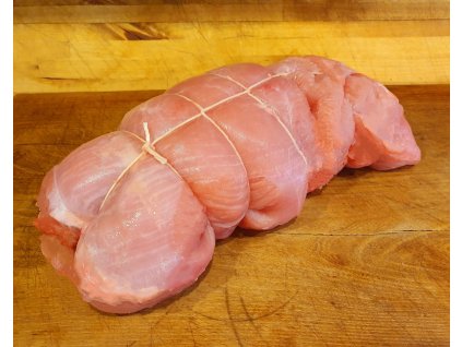 Turkey roulade with sausage meat and sage and onion