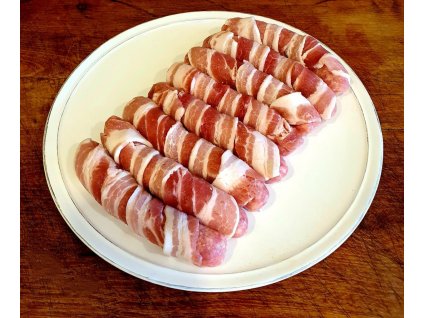 Klobásy zavinuté ve slanině 500g