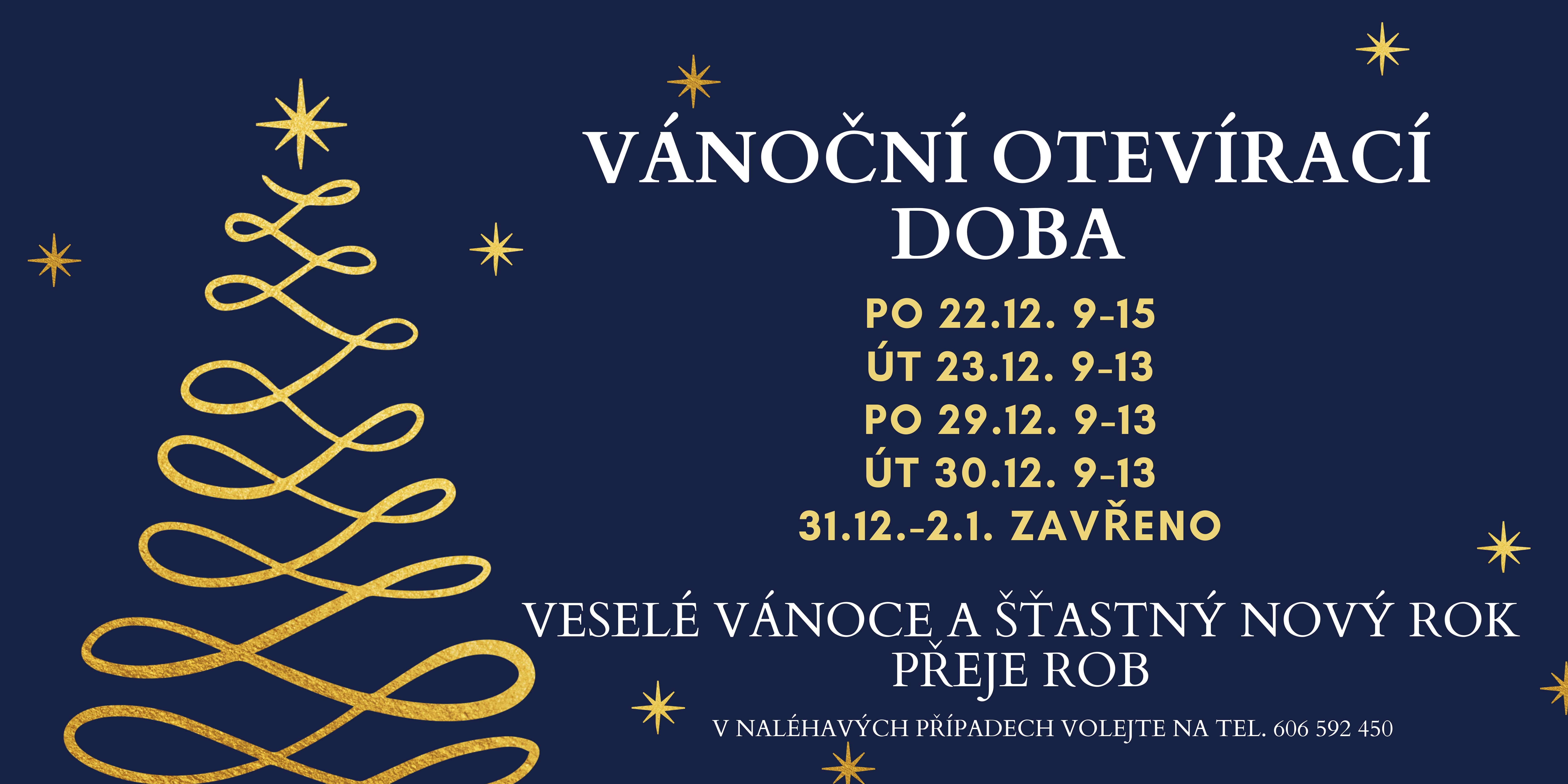 Vánoční otevírací doba 2025