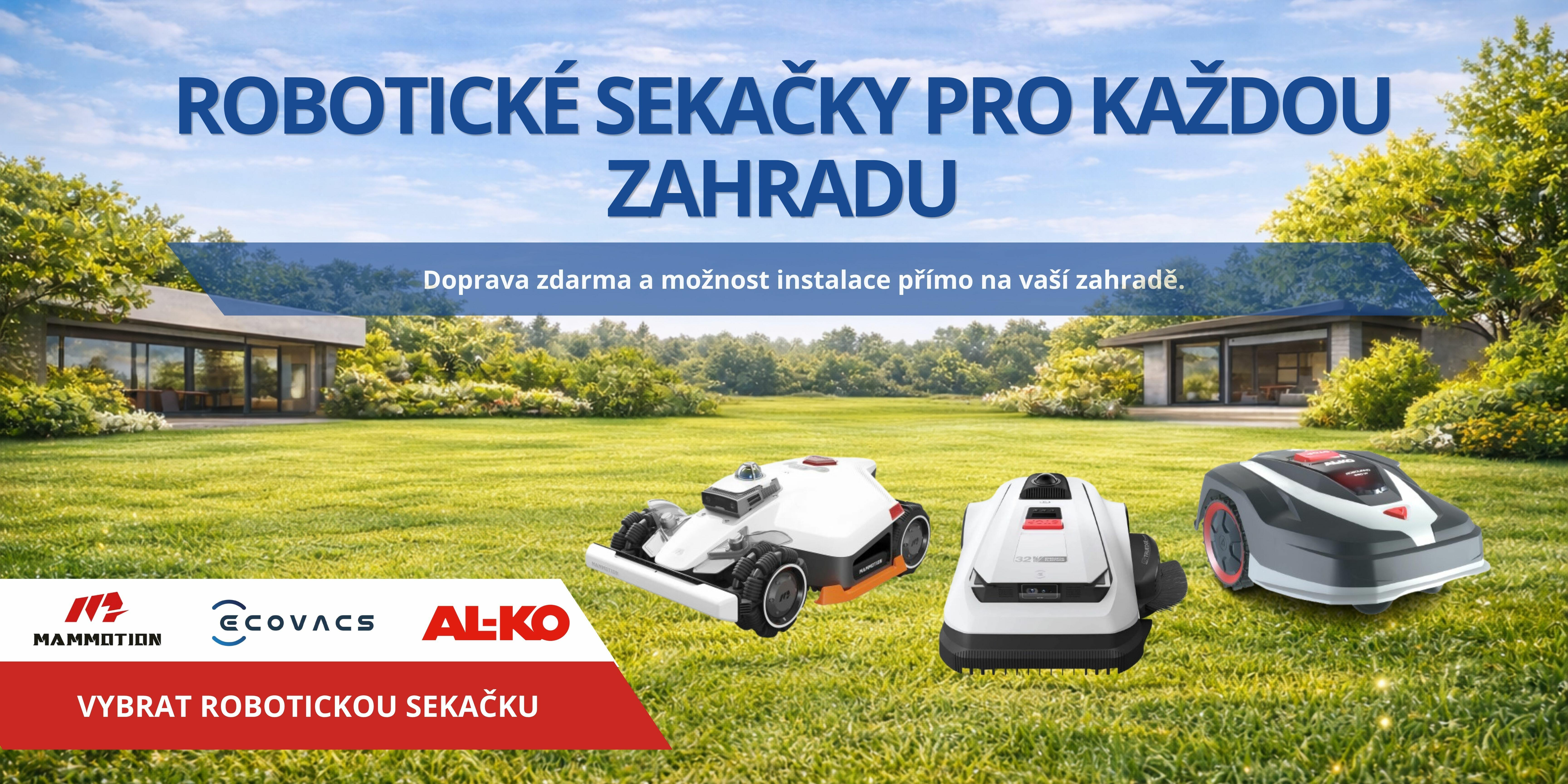 Robotické sekačky pro každou zahradu