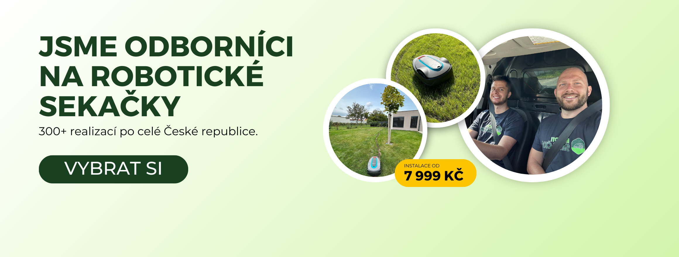 Robotické sekačky a profesionální instalace po celé České republice