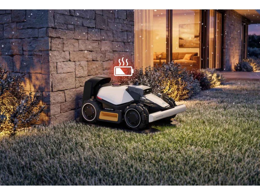 Mammotion LUBA mini 2 AWD předehřev baterie