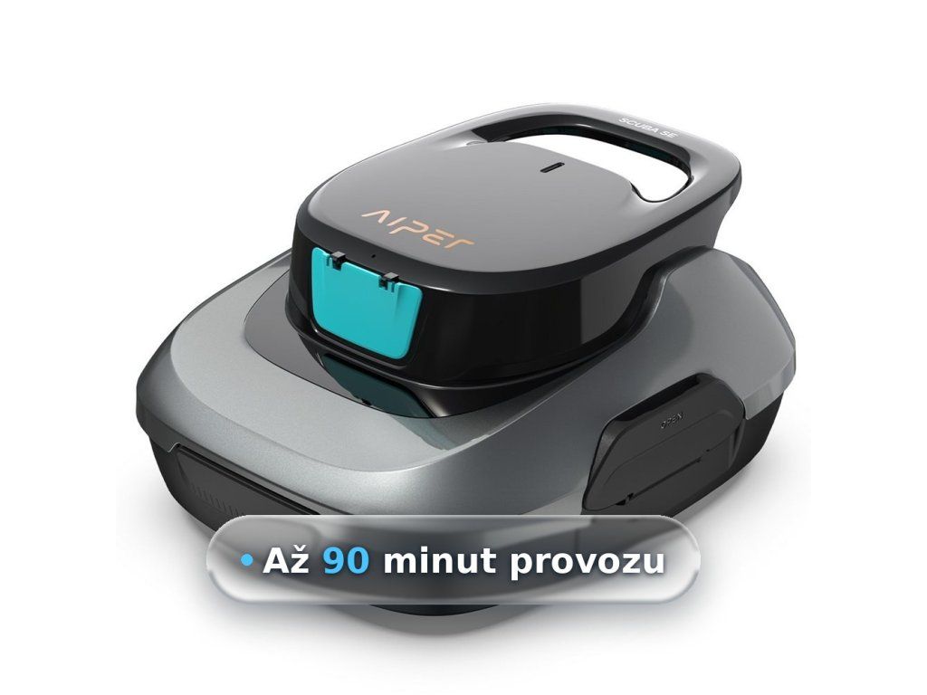 Aiper Scuba SE černá z boku s provozem až 90 minut
