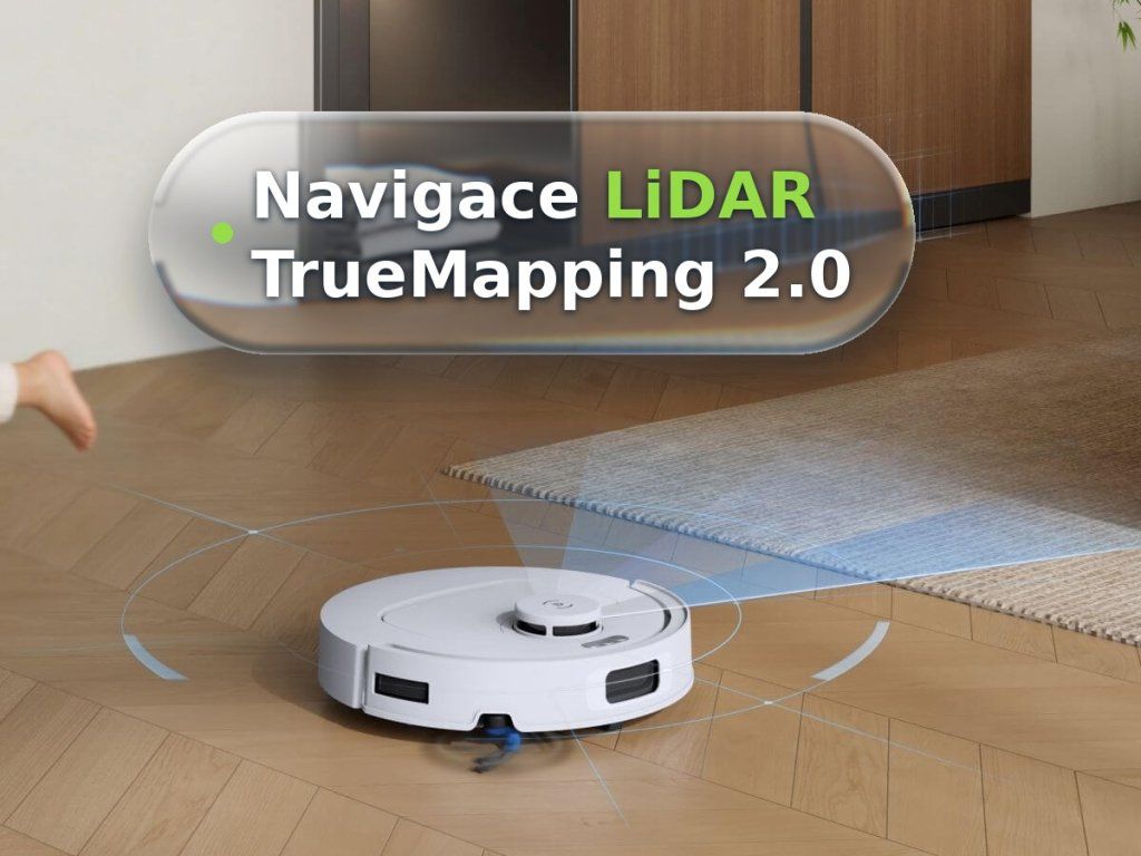 ECOVACS DEEBOT T30e OMNI – navigace TrueMapping 2.0