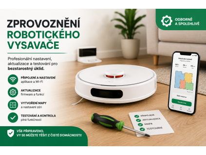 instalace robotického vysavače