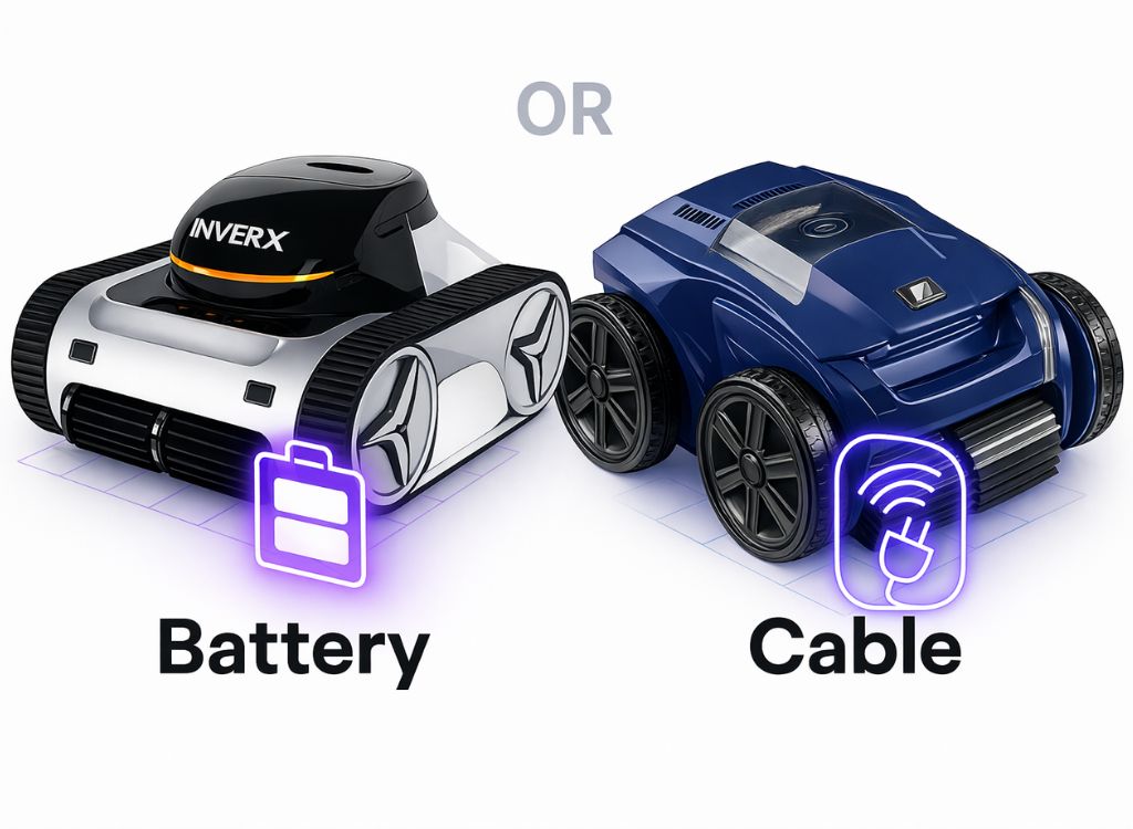 Baterka nebo kabel? Zjistěte, který bazénový robot je pro Vás lepší
