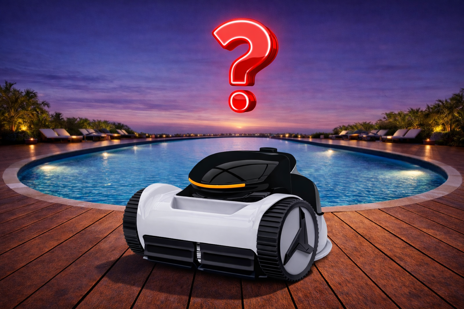 Bazénový robotický vysavač Fairland XA20 u bazénu