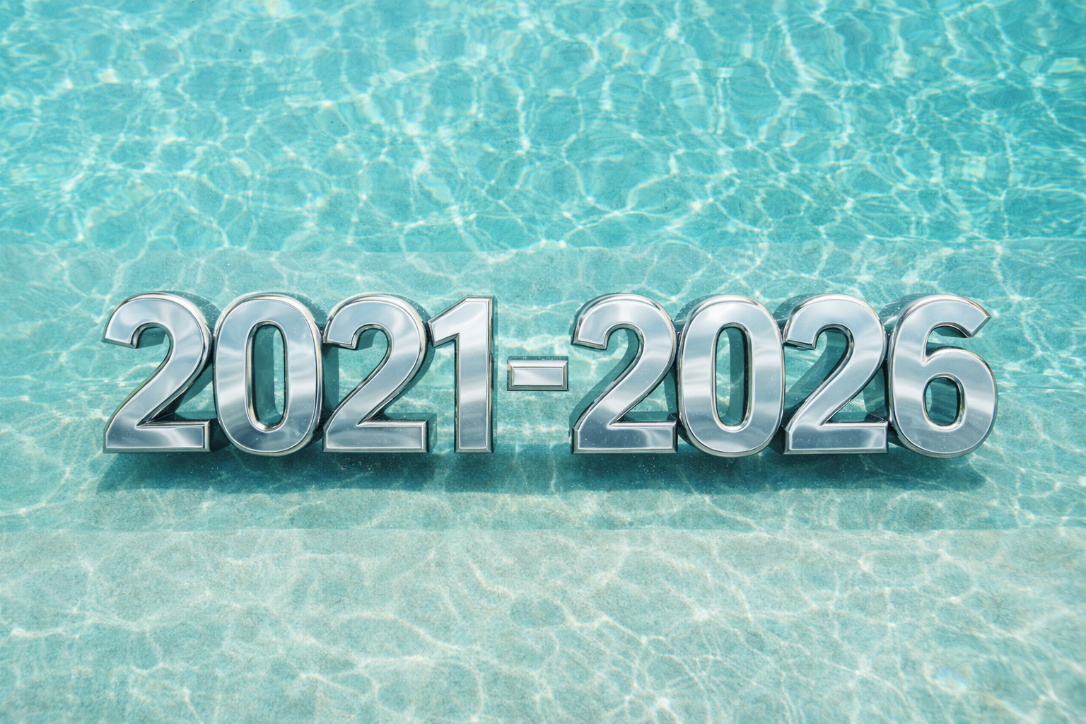 Čísla 2021 - 2026 ve vodě