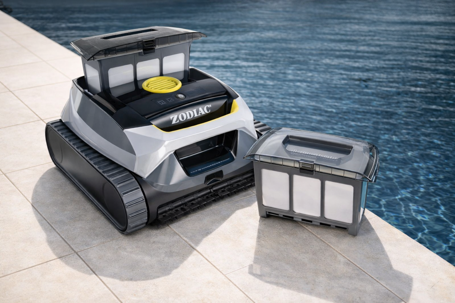 Robotický bazénový vysavač Zodiac Freedom Lite na břehu bazénu