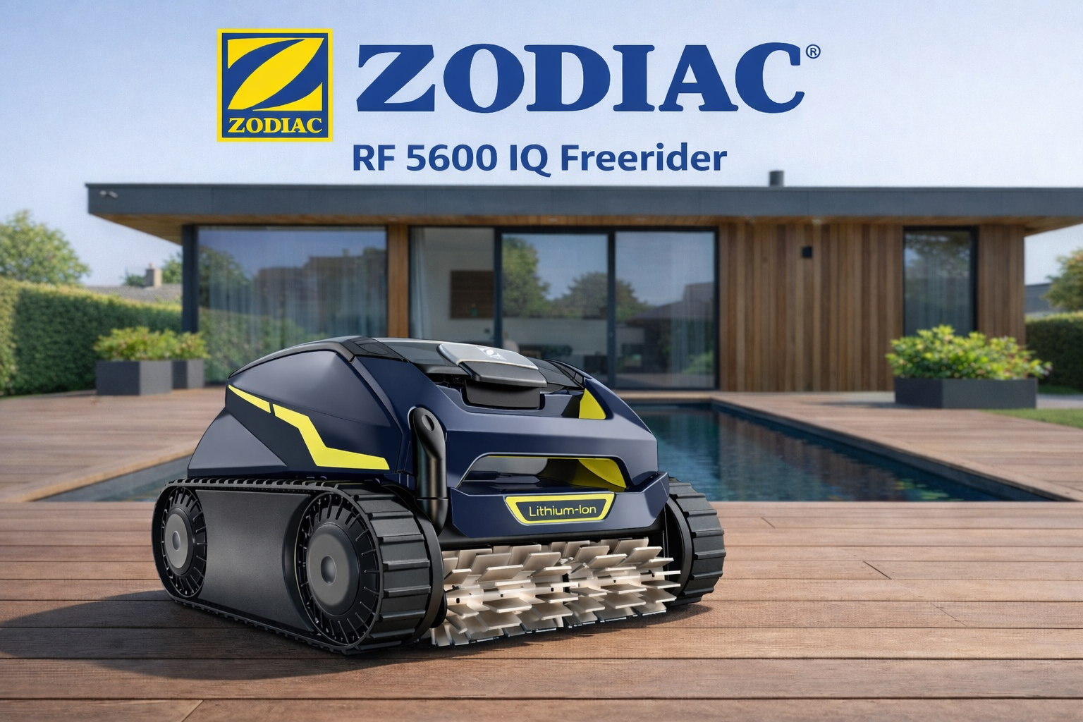 Robotický bazénový vysavač Zodiac RF 5600iQ Freerider u bazénu