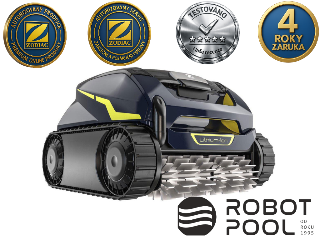 Robotický bazénový vysavač Zodiac RF 5600iQ Freerider s doplňujícími symboly