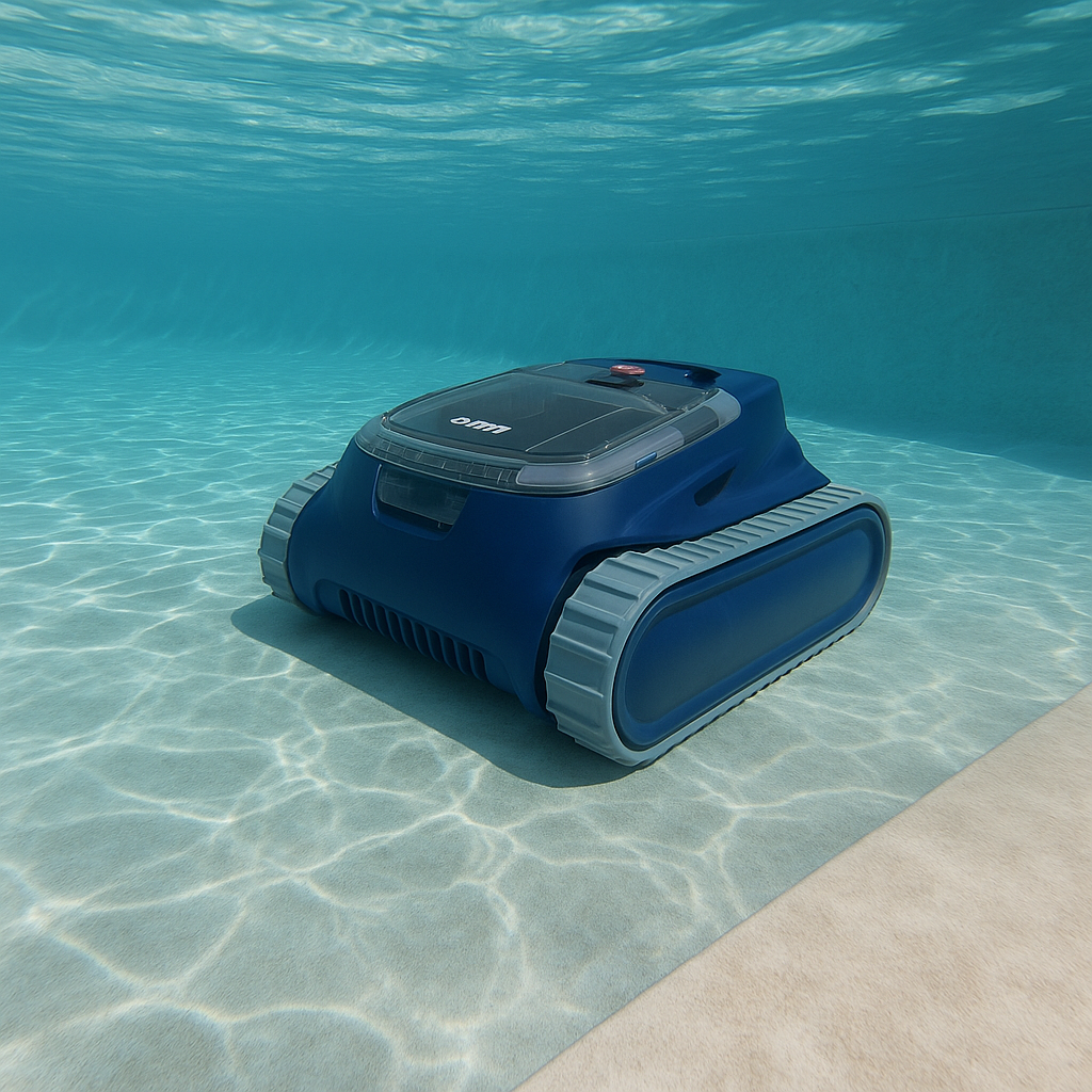 Robotický bazénový vysavač BWT F1 Sonic Pro při čištění dna