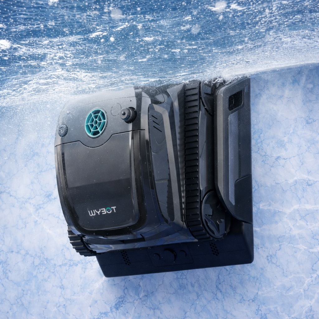 Robotický bazénový vysavač Wybot S2 Pro v dokovací stanici