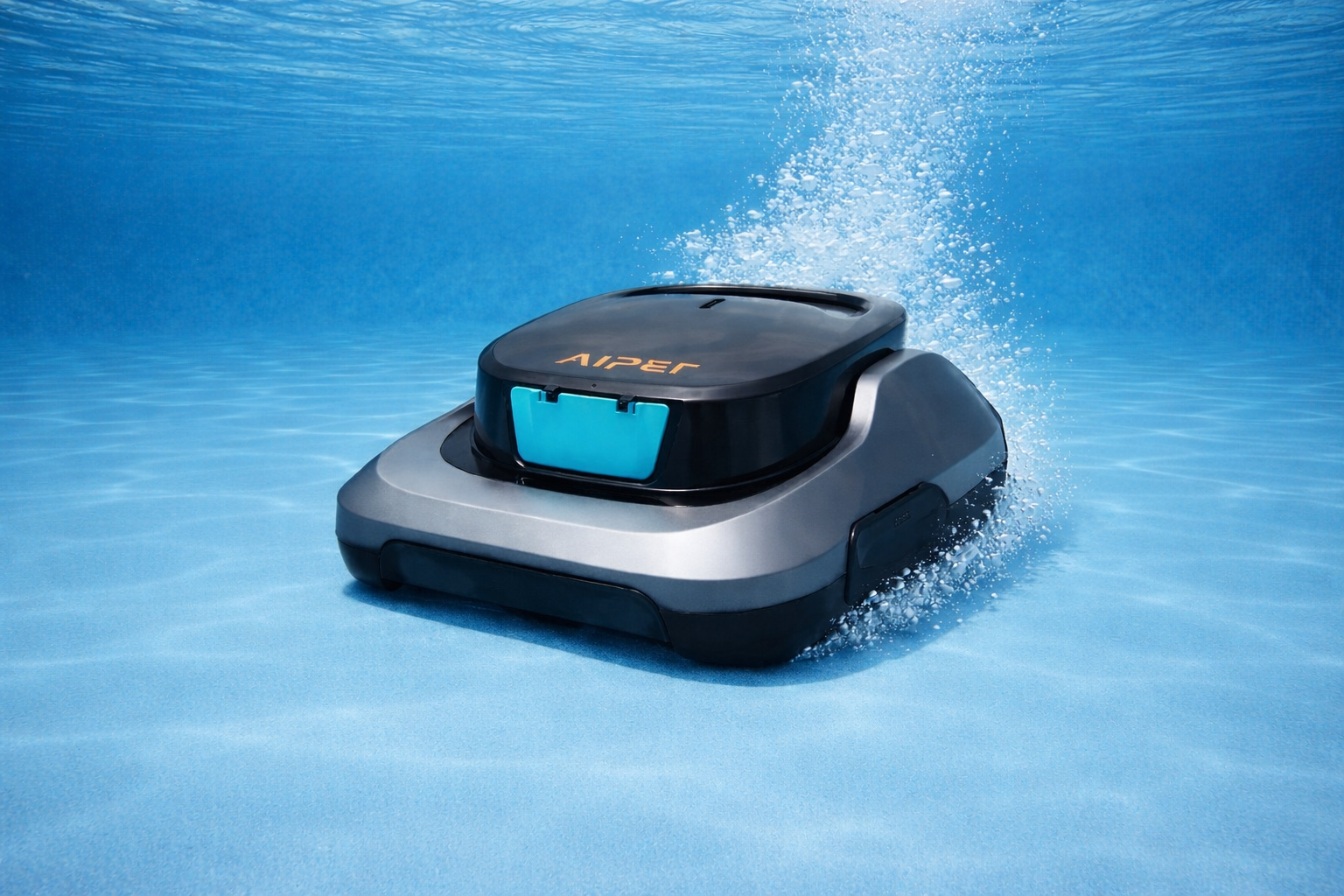 Robotický bazénový vysavač Aiper Scuba SE při čištění dna