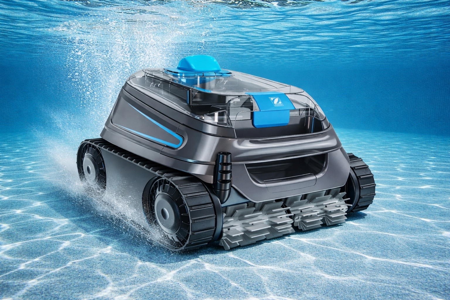 Robotický bazénový vysavač Zodiac CNX 20 při čištění dna