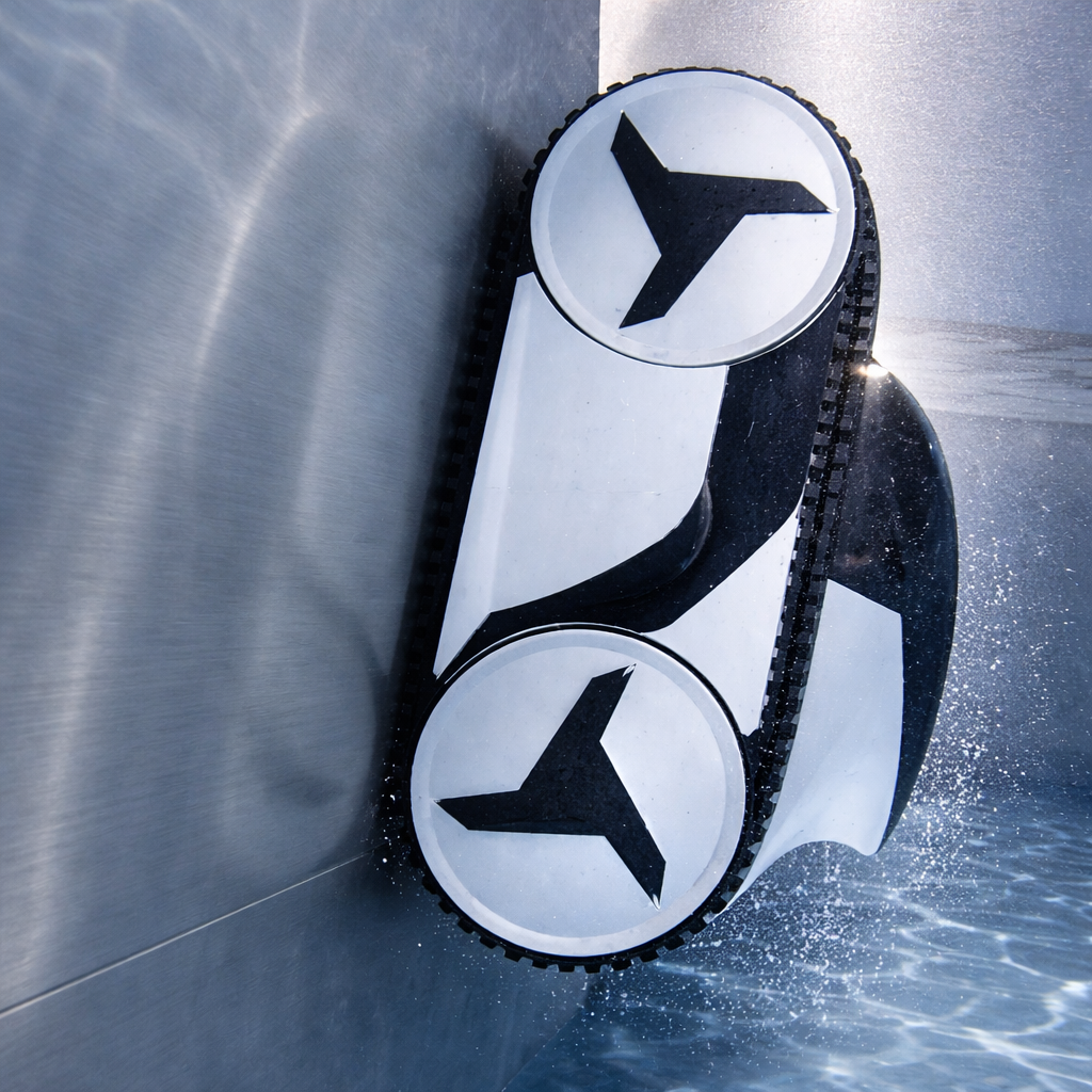 Robotický bazénový vysavač Fairland X80 při čištění dna