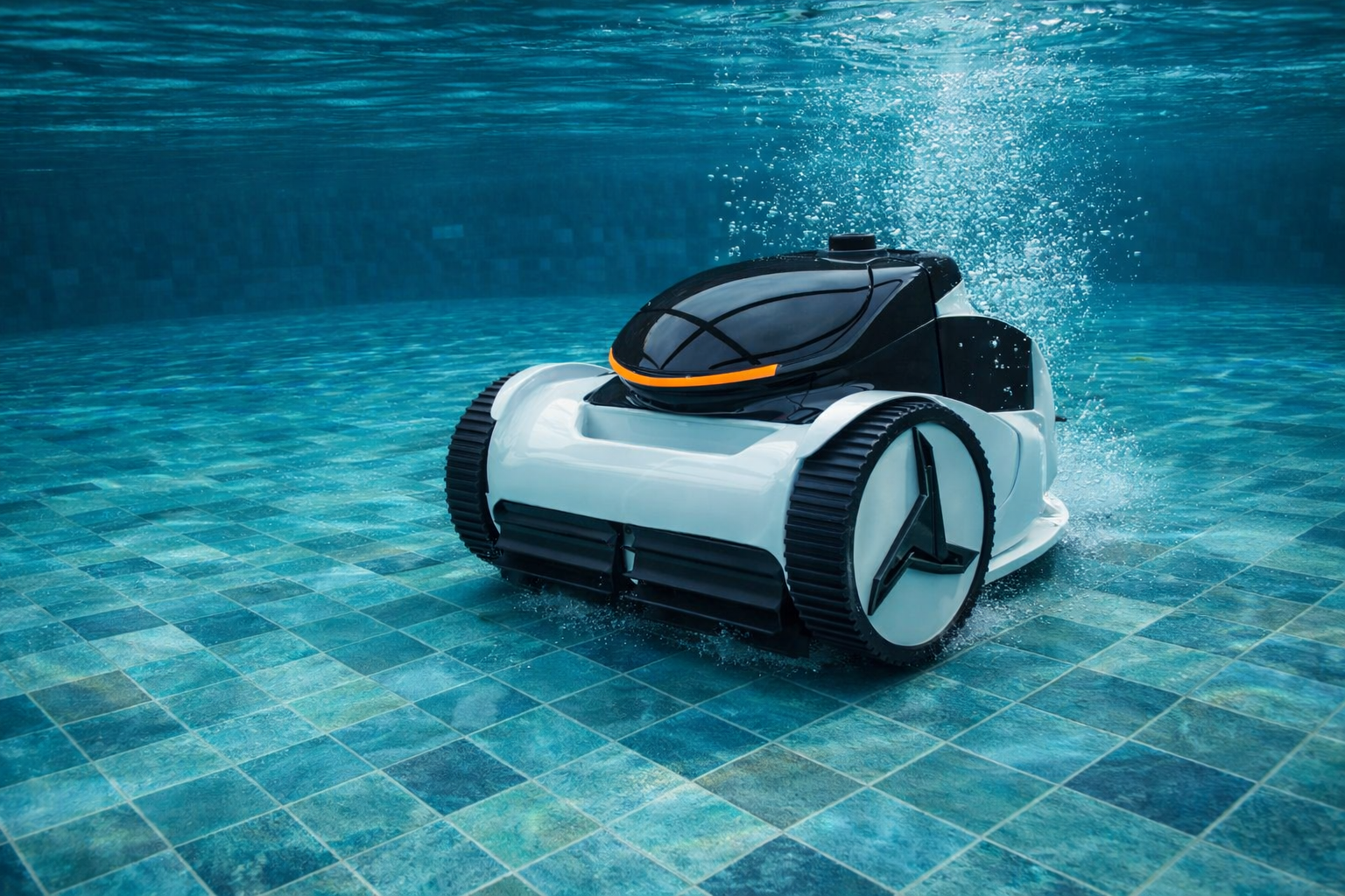 Robotický bazénový vysavač Fairland XA20 při čištění dna