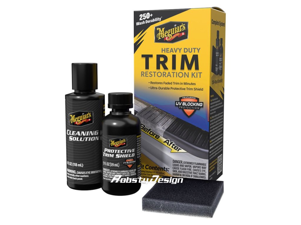 meguiars heavy duty trim restoration kit sada na oziveni a ochranu nelakovanych plastu v exterieru