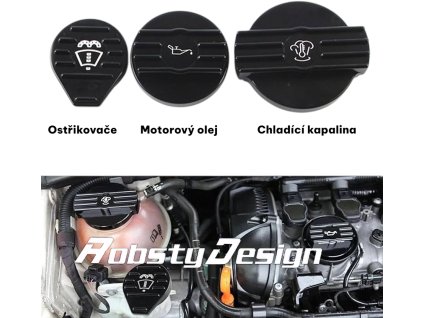 Kryty oleje, vody a ostřikovače VAG 2.0 TSI TFSI EA113 EA888 černé Photoroom