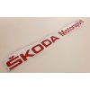 červená škoda motorsport samolepka