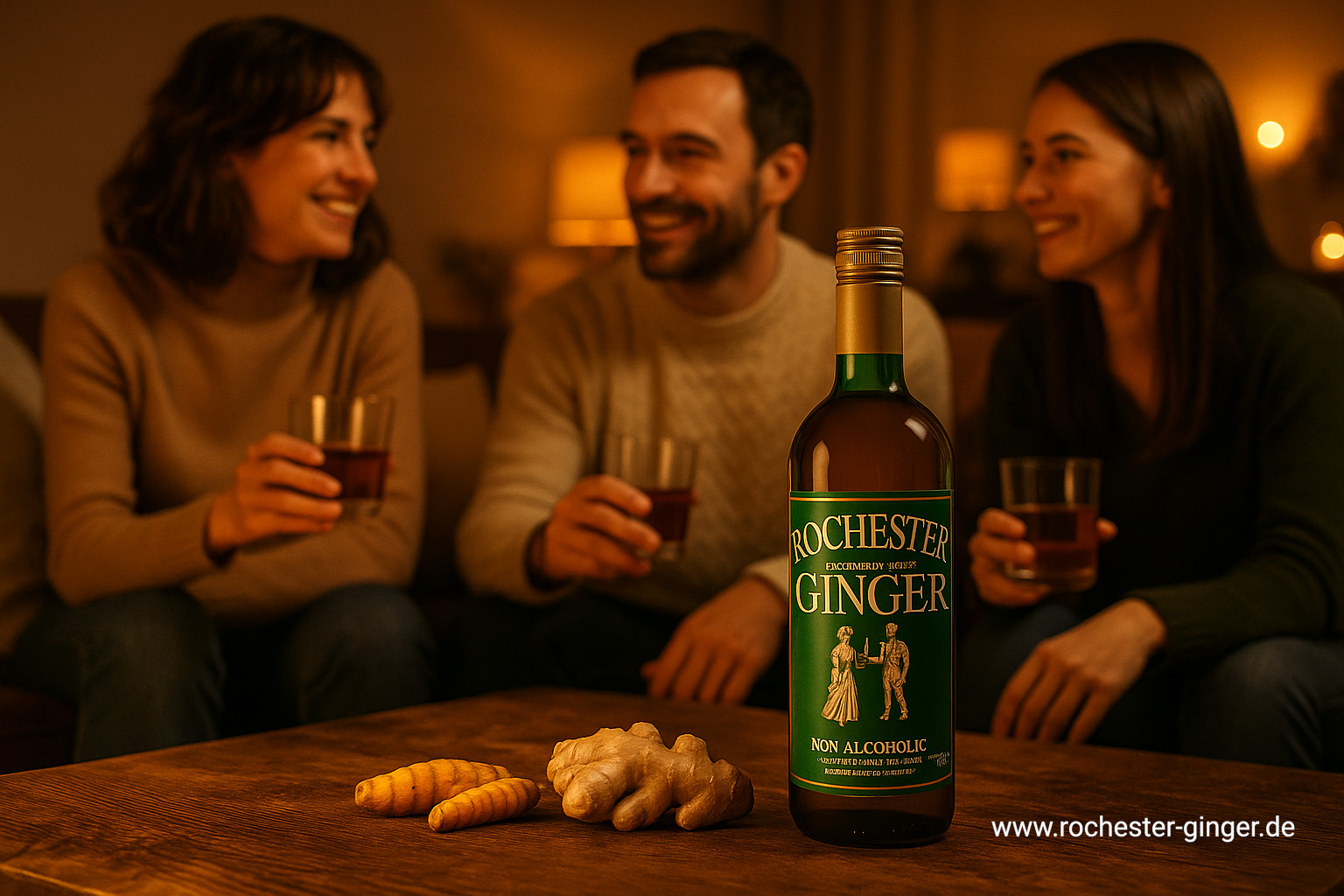 Frischer Ingwer und Kurkuma – zwei Wurzeln nebeneinander auf dunklem Hintergrund