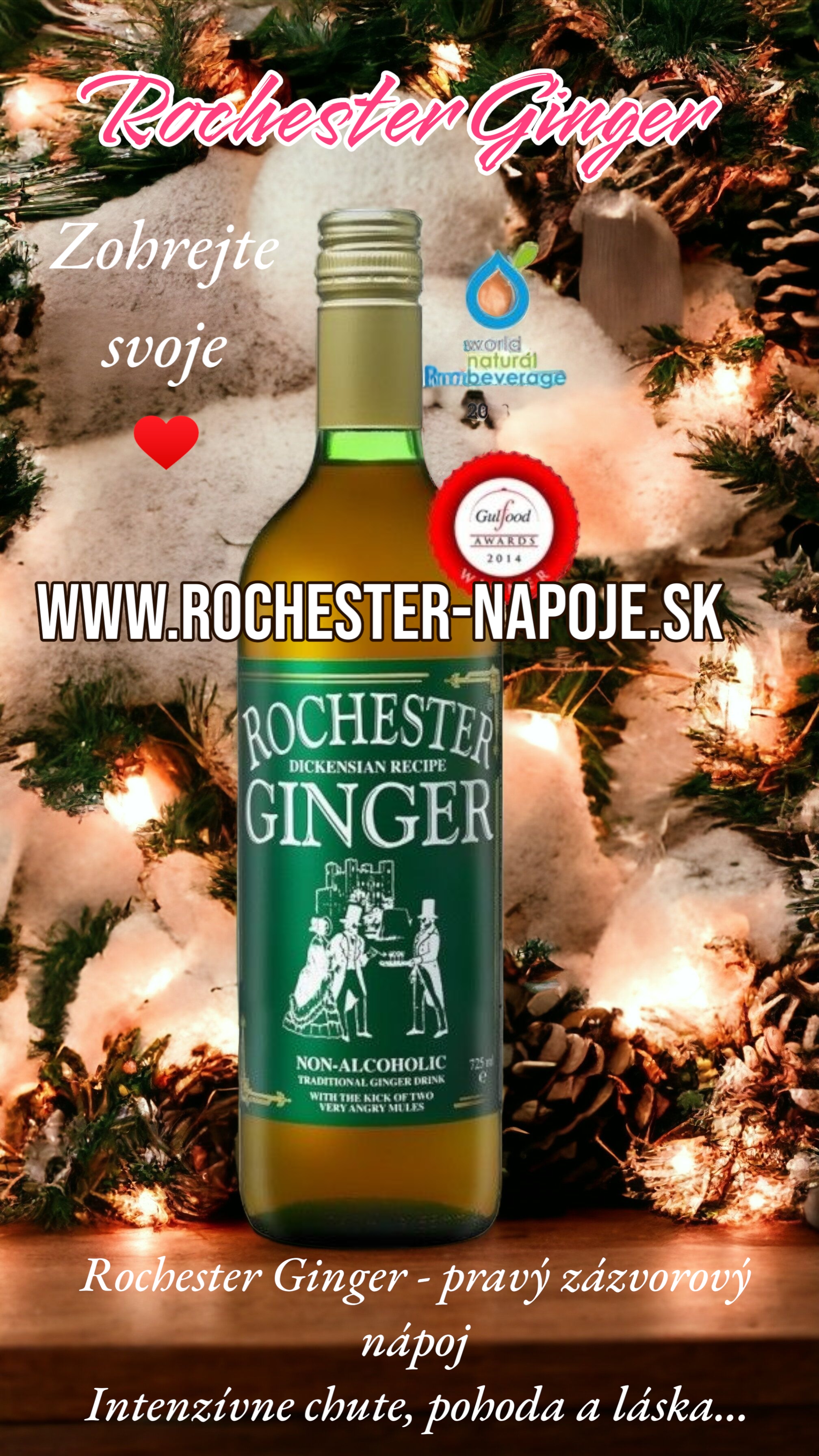 🍂🌧️ Užijte si báječný pocit tepla počas chladných, sychravých jesenných dní s nealkoholickým zázvorovým nápojom Rochester Ginger! 🌟🍵