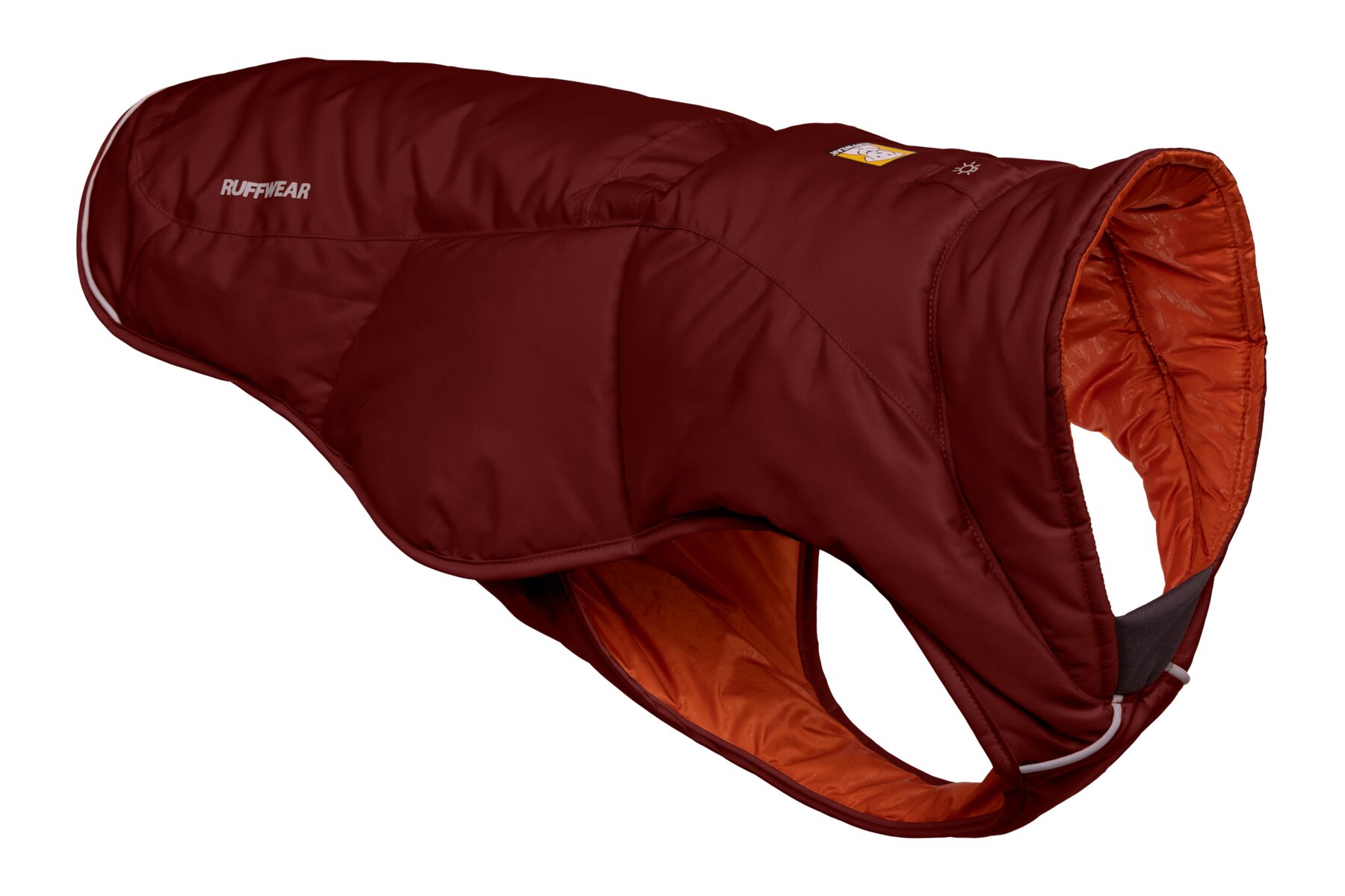 Ruffwear Quinzee™ - extra teplá zimní vesta pro psy M, Fired Brick (tmavě červená)