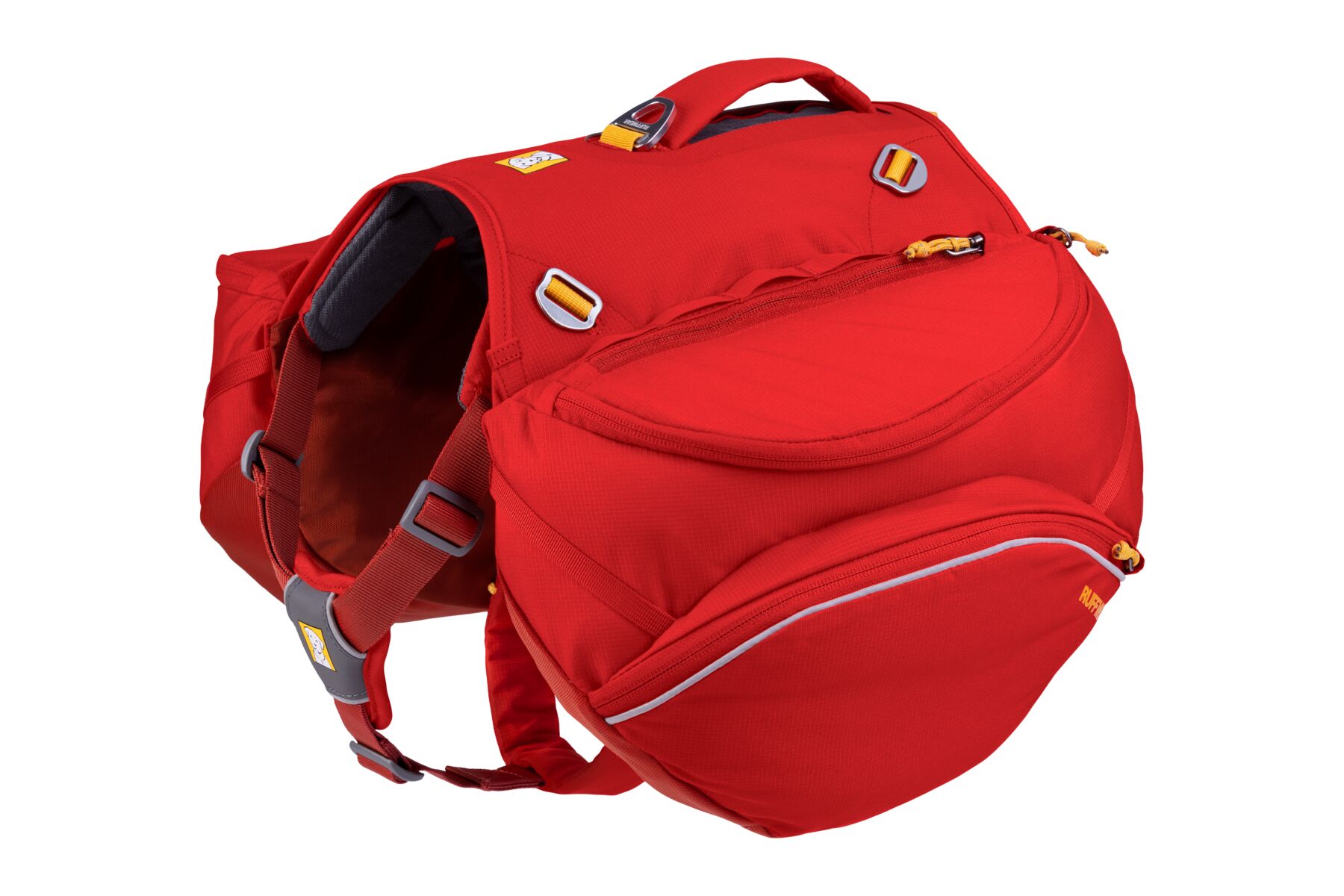 Ruffwear Palisades Pack™ - batoh a postroj pro psy 2 v 1 M, Red Currant (červená)