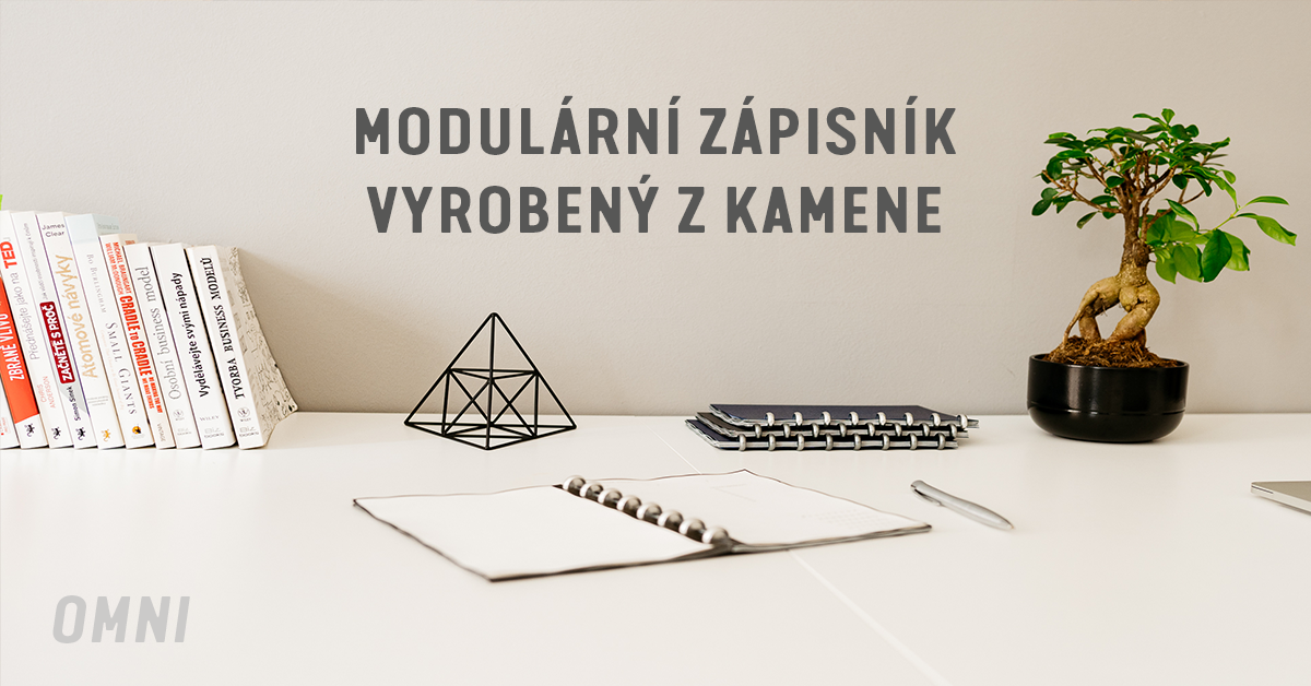OMNI - modulární zápisník vyrobený z kamene