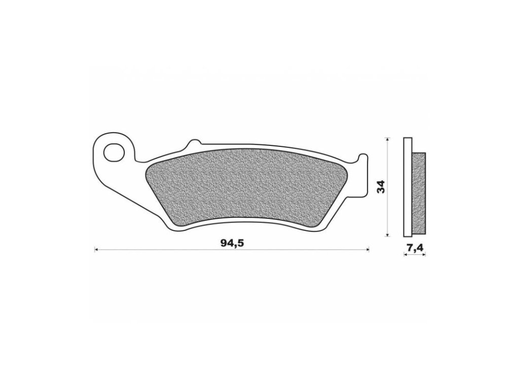 Brzdové destičky (směs OFF ROAD DIRT RACE SINTERED) NEWFREN (2 ks v balení)