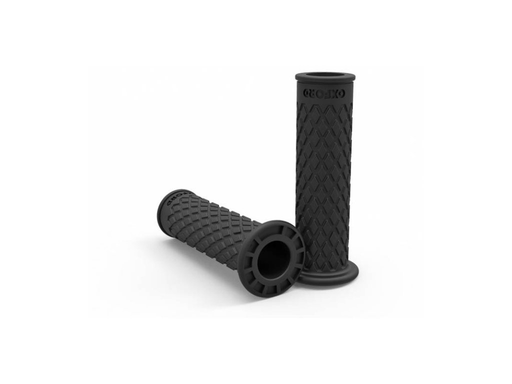 Gripy Retro, OXFORD (černá pryž, tvdost pryže medium, na řidítka o průměru 22 mm, pár)