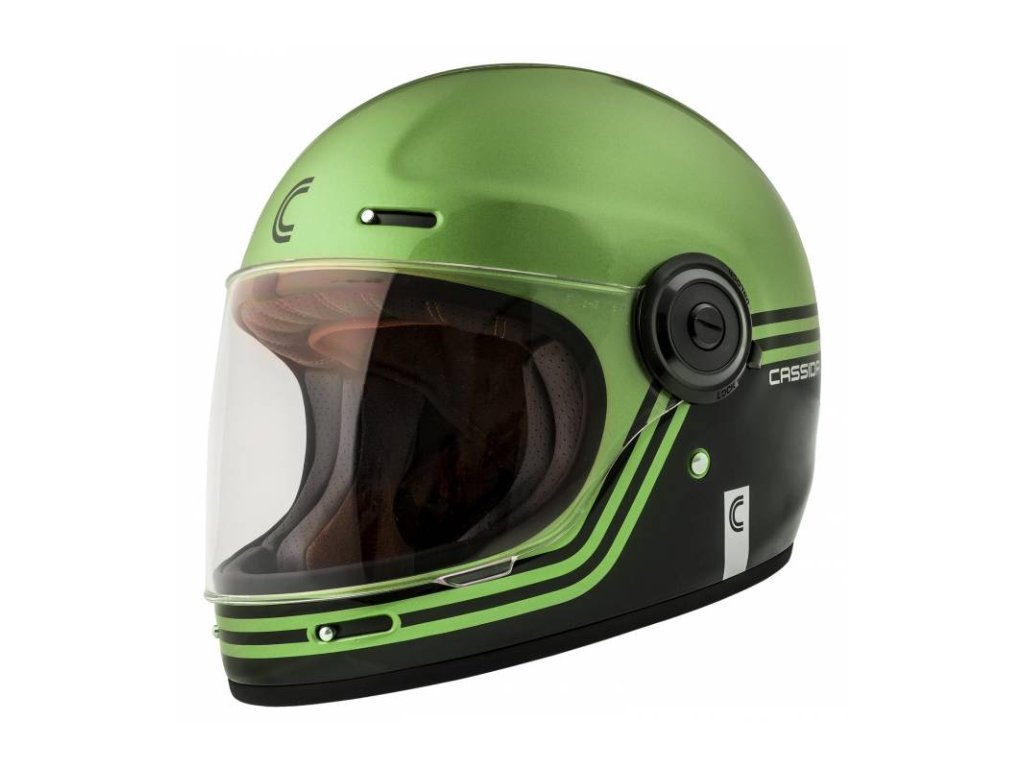 Přilba Fibre Super Hooligan, CASSIDA (černá/metalická zelená/šedá)