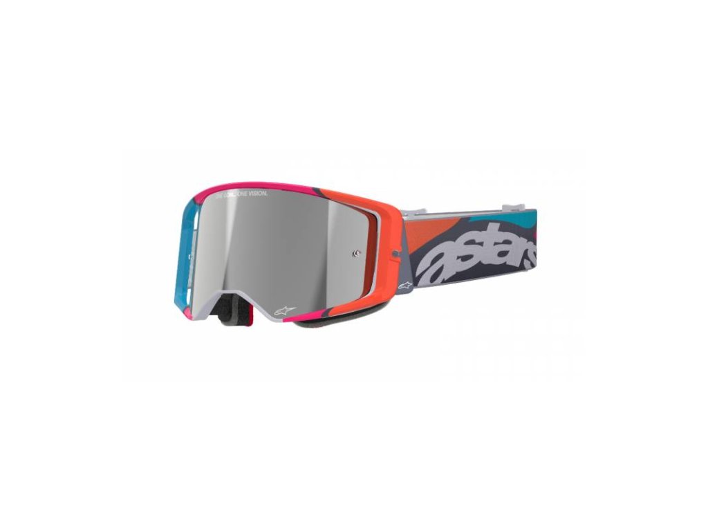 Brýle SUPERTECH STREAM, ALPINESTARS (šedá/multicolor, zrcadlové stříbrné plexi) 2025