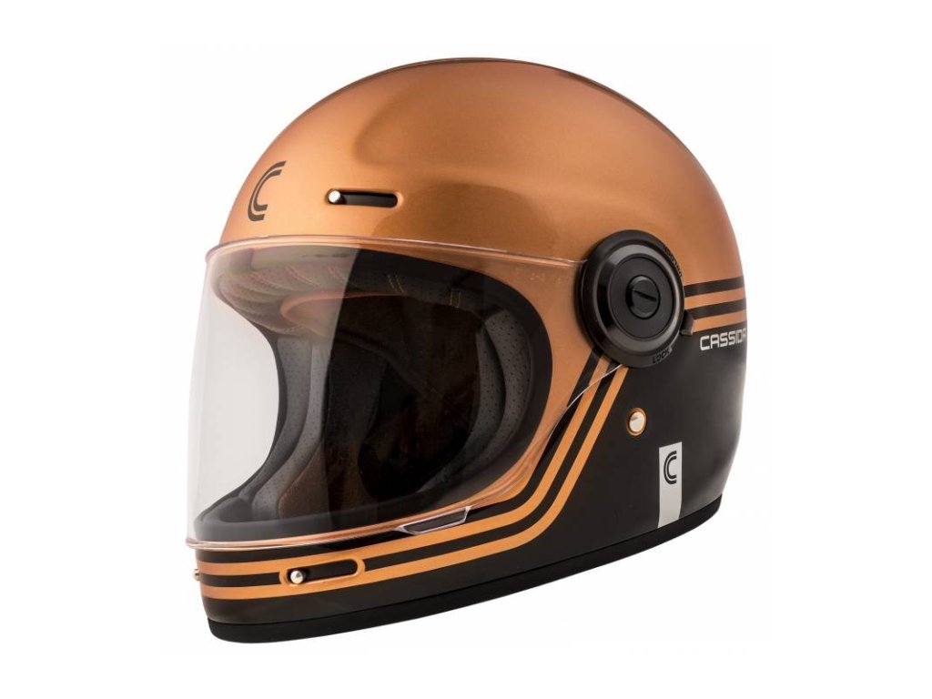 Přilba Fibre Super Hooligan, CASSIDA (černá/metalická měděná/šedá)
