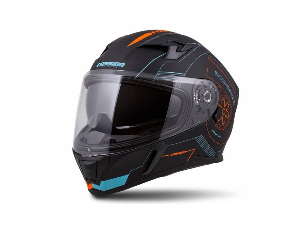 Přilba Integral 3.0 Turbohead, CASSIDA (černá matná/oranžová/modrá, plexi s přípravou pro Pinlock)