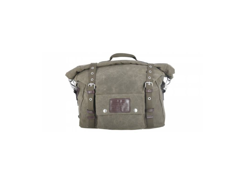 Boční brašny na motocykl Heritage, OXFORD (zelené khaki, objem 40 l, pár)