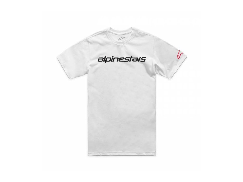 Triko LINEAR WORDMARK 2.0 CSF, ALPINESTARS (bílá/červená/černá)
