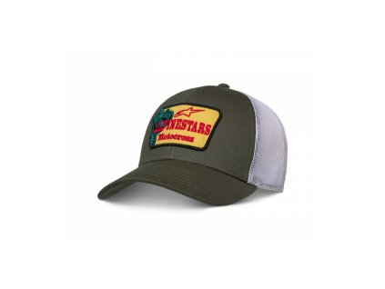 Kšiltovka HARDWARE TRUCKER, ALPINESTARS (zelená/bílá)