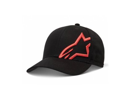 Kšiltovka CORP SNAP 2 HAT, ALPINESTARS (černá/červená fluo)