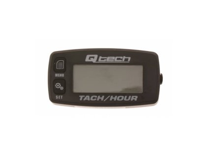 Multifunkční měřič otáček motoru a motohodin, Q-TECH (černý, podsvícený displej)