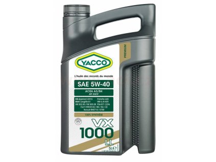 YACCO motorový olej plně syntetický VX 1000 LL 5W40 5l