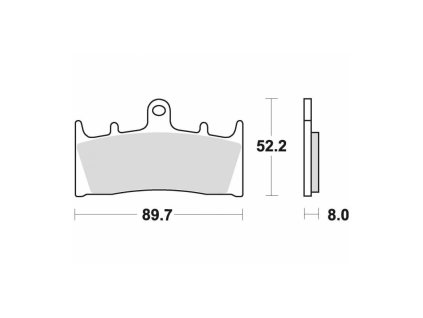 Brzdové destičky, BRAKING (semi metalická směs CM66) 2 ks v balení