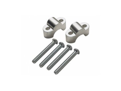 Sada na zvýšení řídítek + 10 mm (průměr 28 mm) vč. šroubů, RTECH (stříbrná)