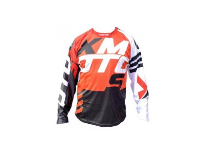 Moto dres XMOTOS pro dospělé (černá/oranžová/bílá)