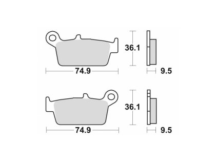 Brzdové destičky, BRAKING (semi-metalická směs SM1) 2 ks v balení