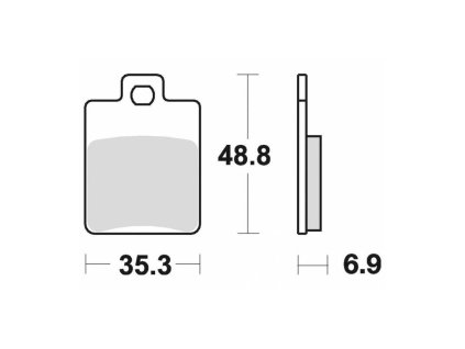 Brzdové destičky, BRAKING (semi-metalická směs SM1) 2 ks v balení